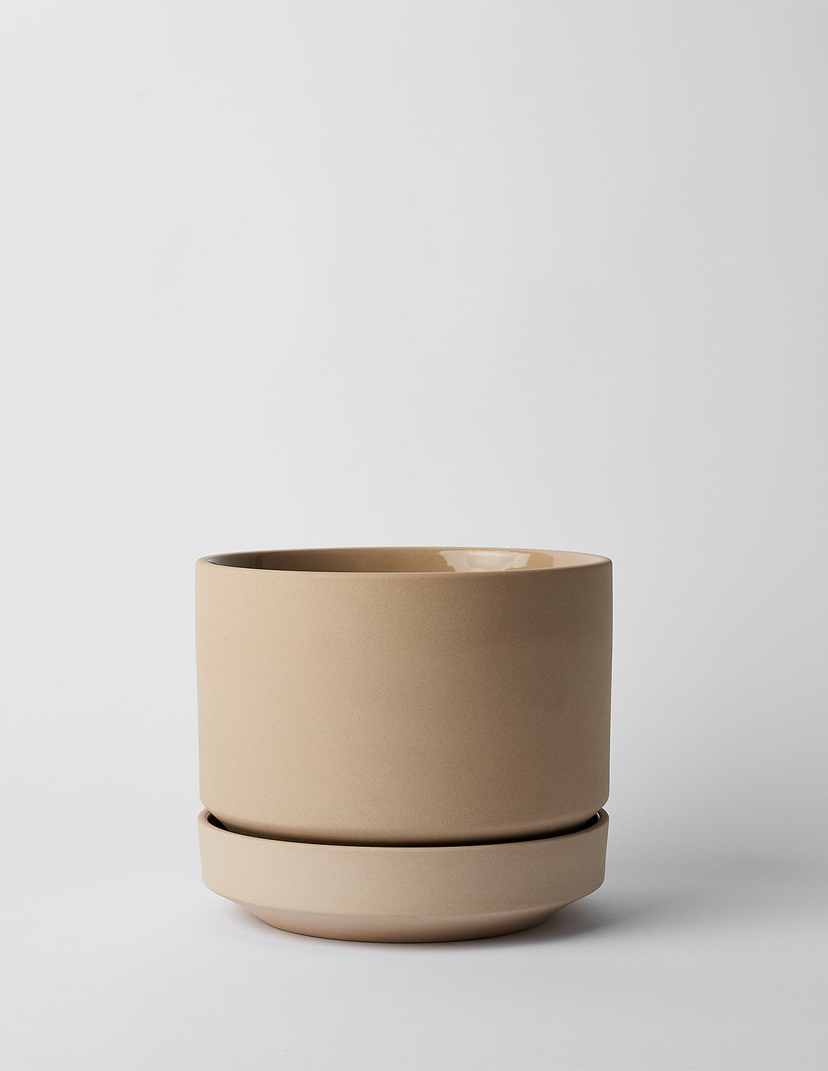 Modern Round Ceramic Planter Set