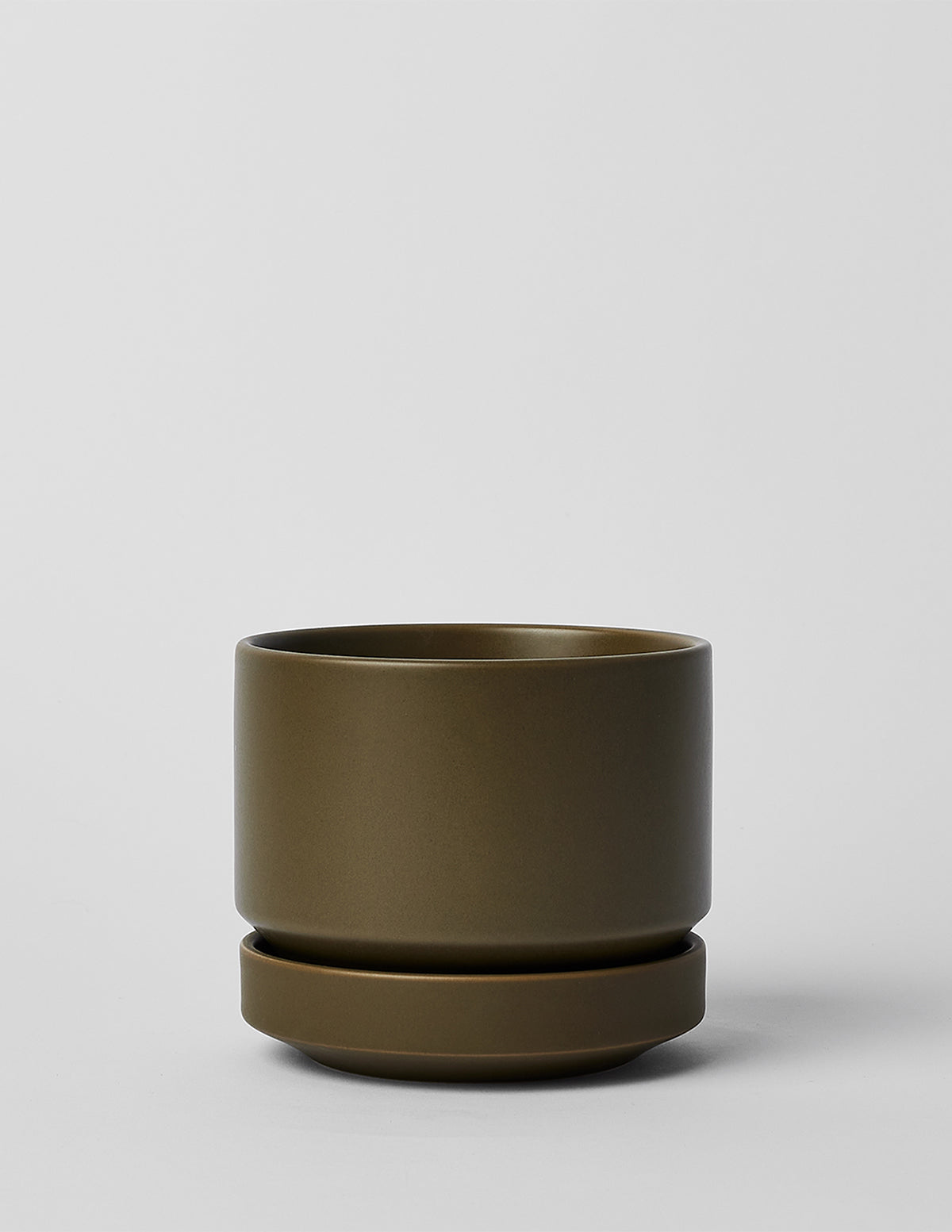 Modern Round Ceramic Planter Set