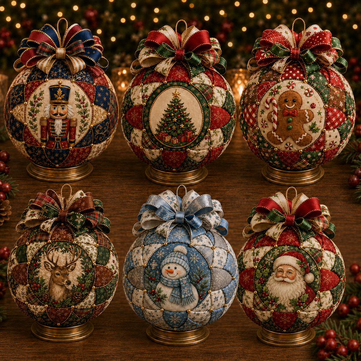 🎄 Christmas Classics Patchwork Ornament DIY Kit