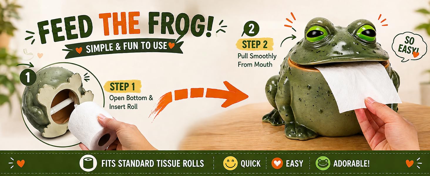 Funny Frog Toilet Paper Holder