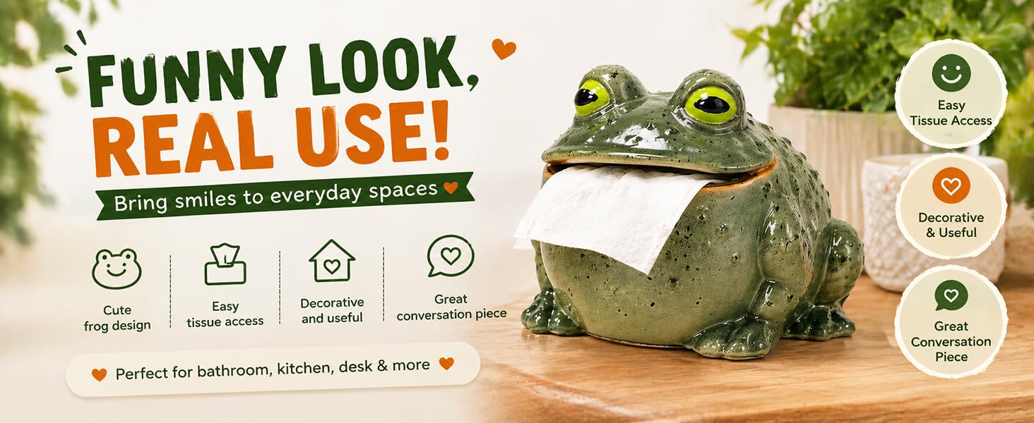 Funny Frog Toilet Paper Holder