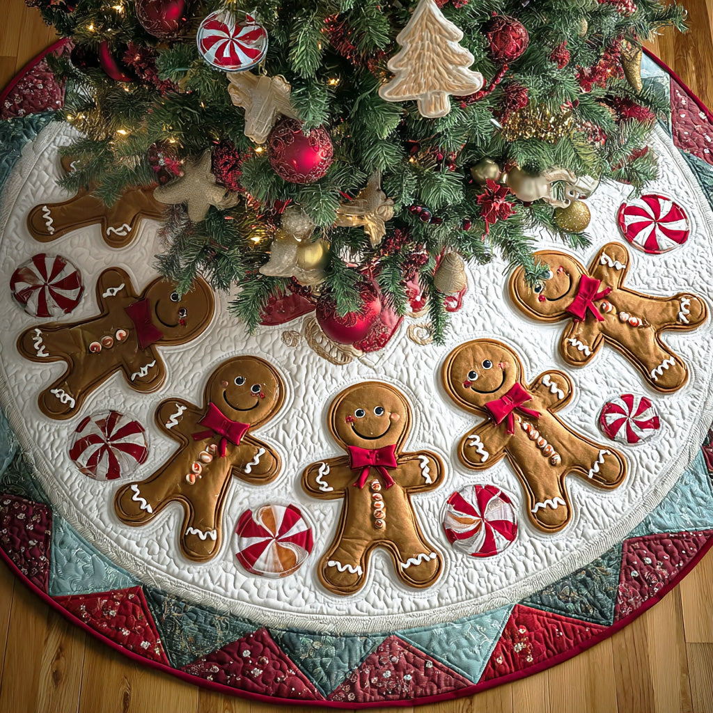 Frostlight Glow Christmas Quilted Tree Skirt NCU0DV1402