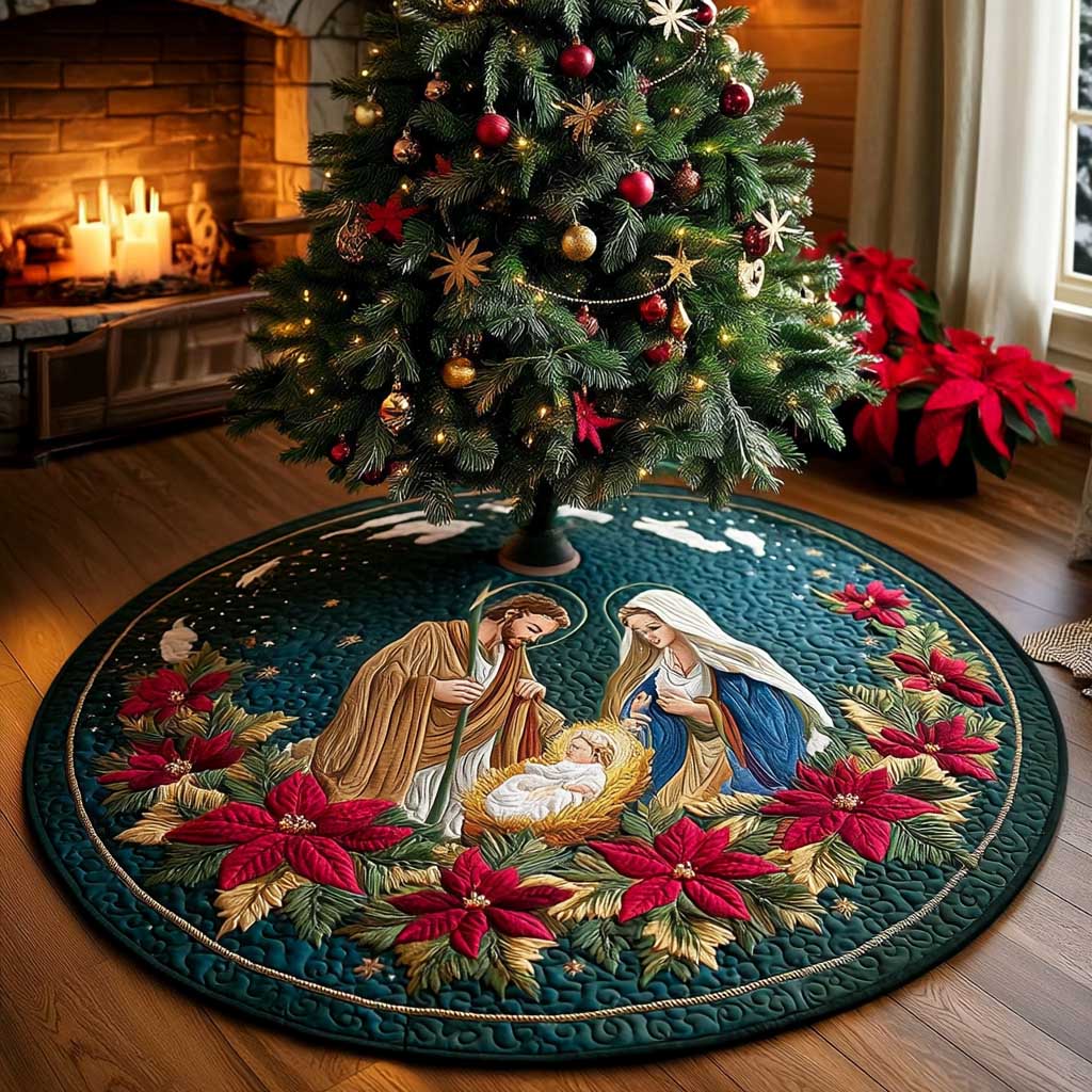 🎄✨ Christmas Wonderland Quilted Tree Skirt Collection – 5 Festive Designs 🎁❄️