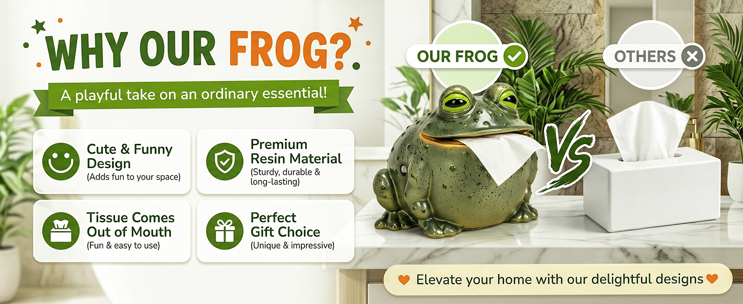Funny Frog Toilet Paper Holder