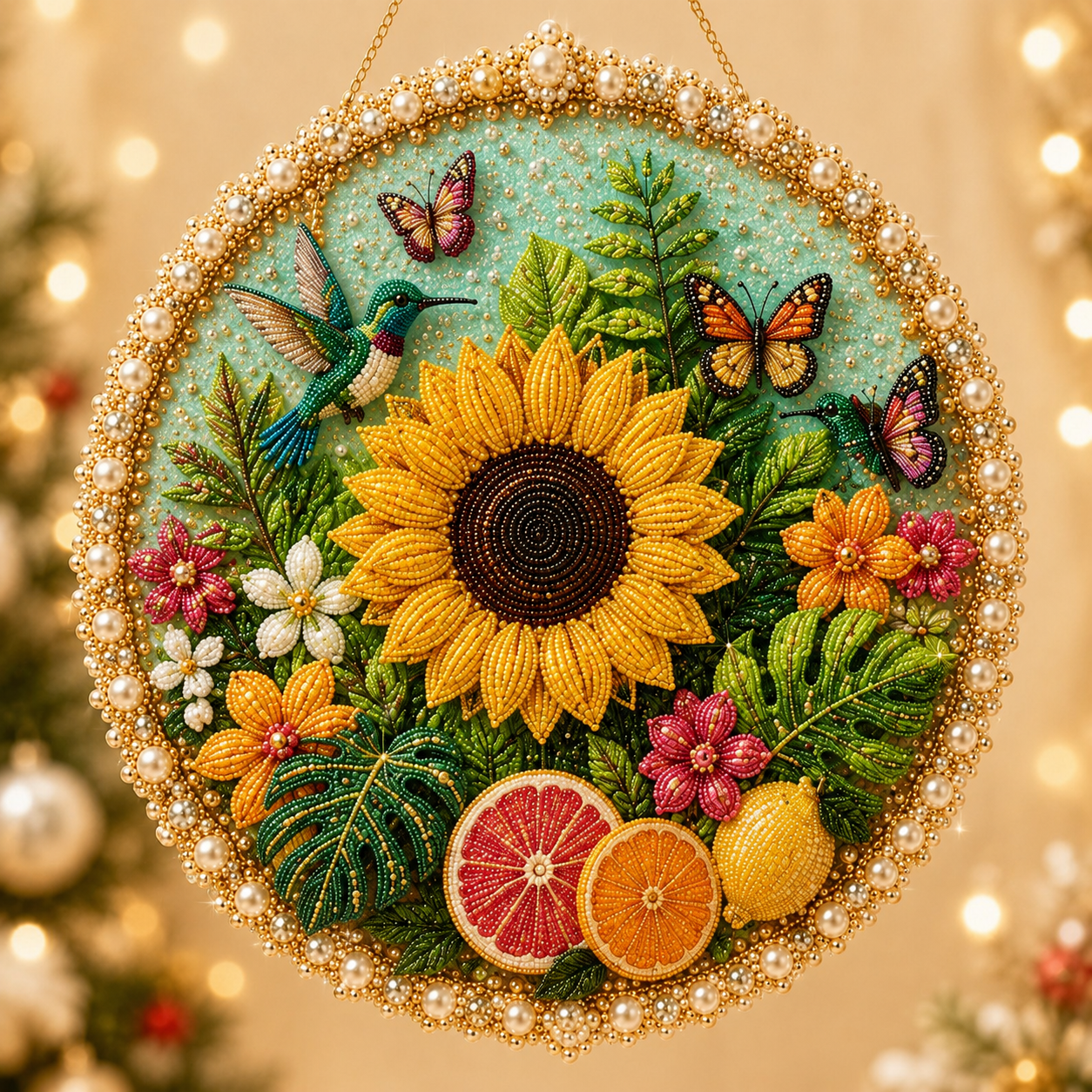 ✨ Four Seasons Pearl Wreath DIY Kit — Sparkling Seasonal Décor 💎