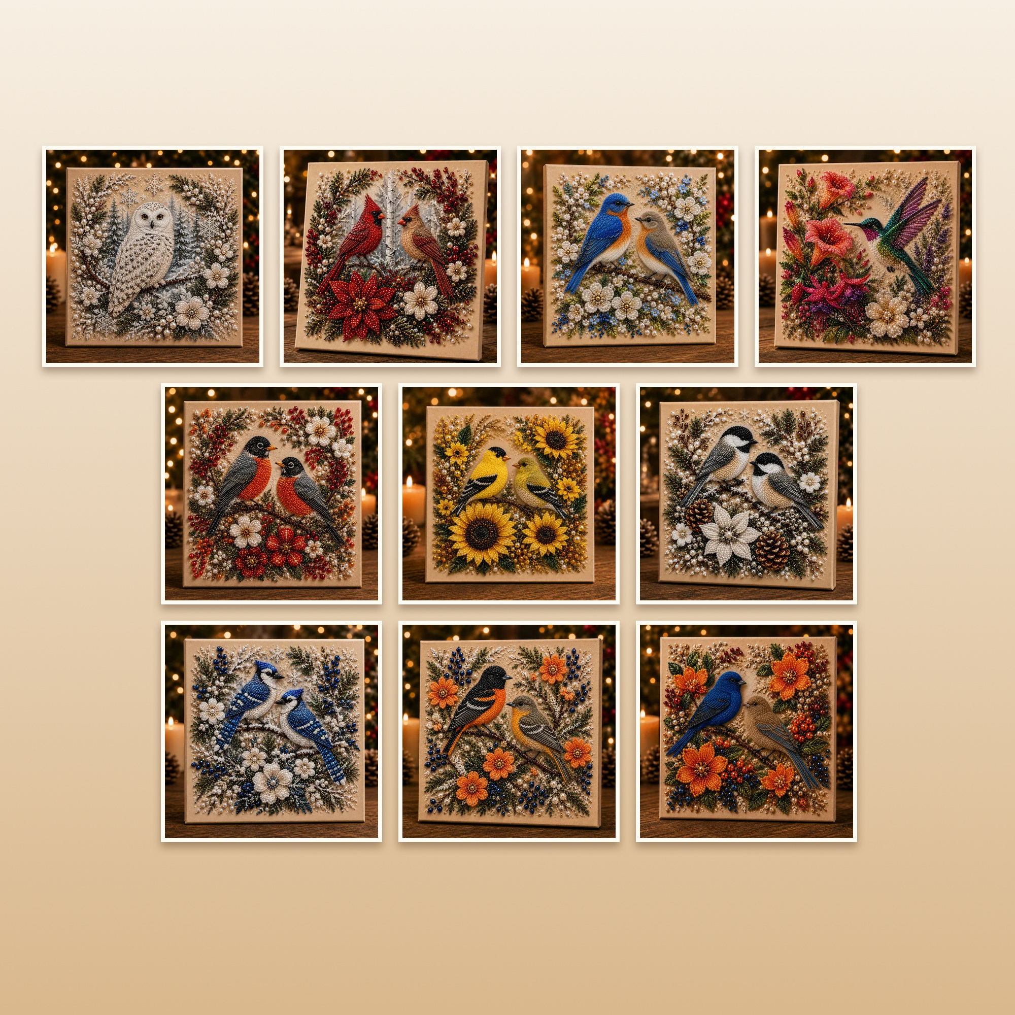 📈🔥2026 Top Picks🐦 Cardinal Winter Pearl Art DIY Kit