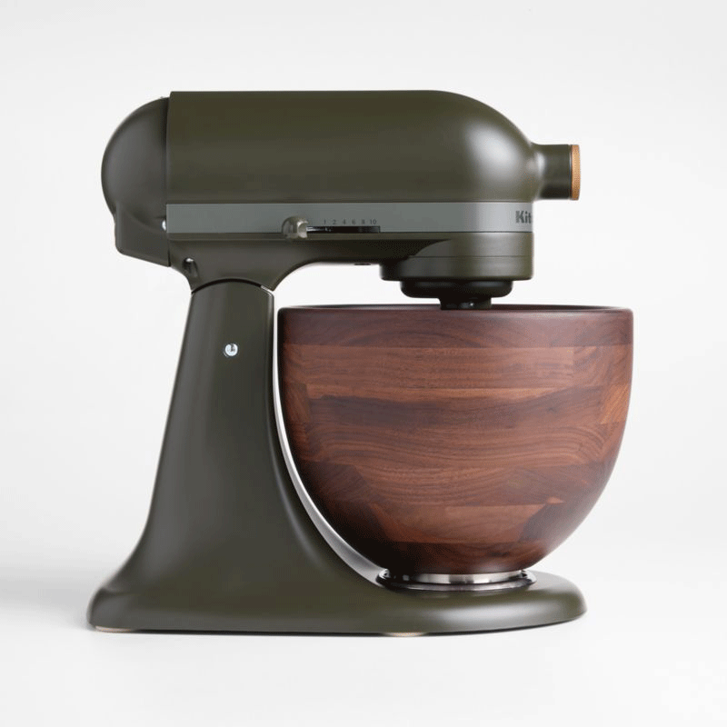 Premium 5-Quart Tilt-Head Stand Mixer with Natural Walnut Bowl