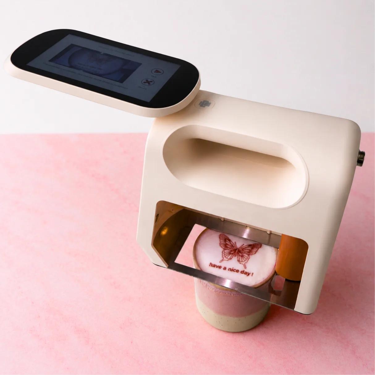 Smart Portable Food Printer with Camera Positioning and Touchscreen