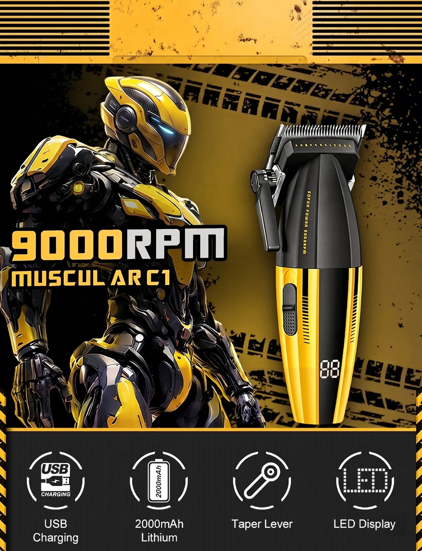 Four-piece professional grooming kit with accessories