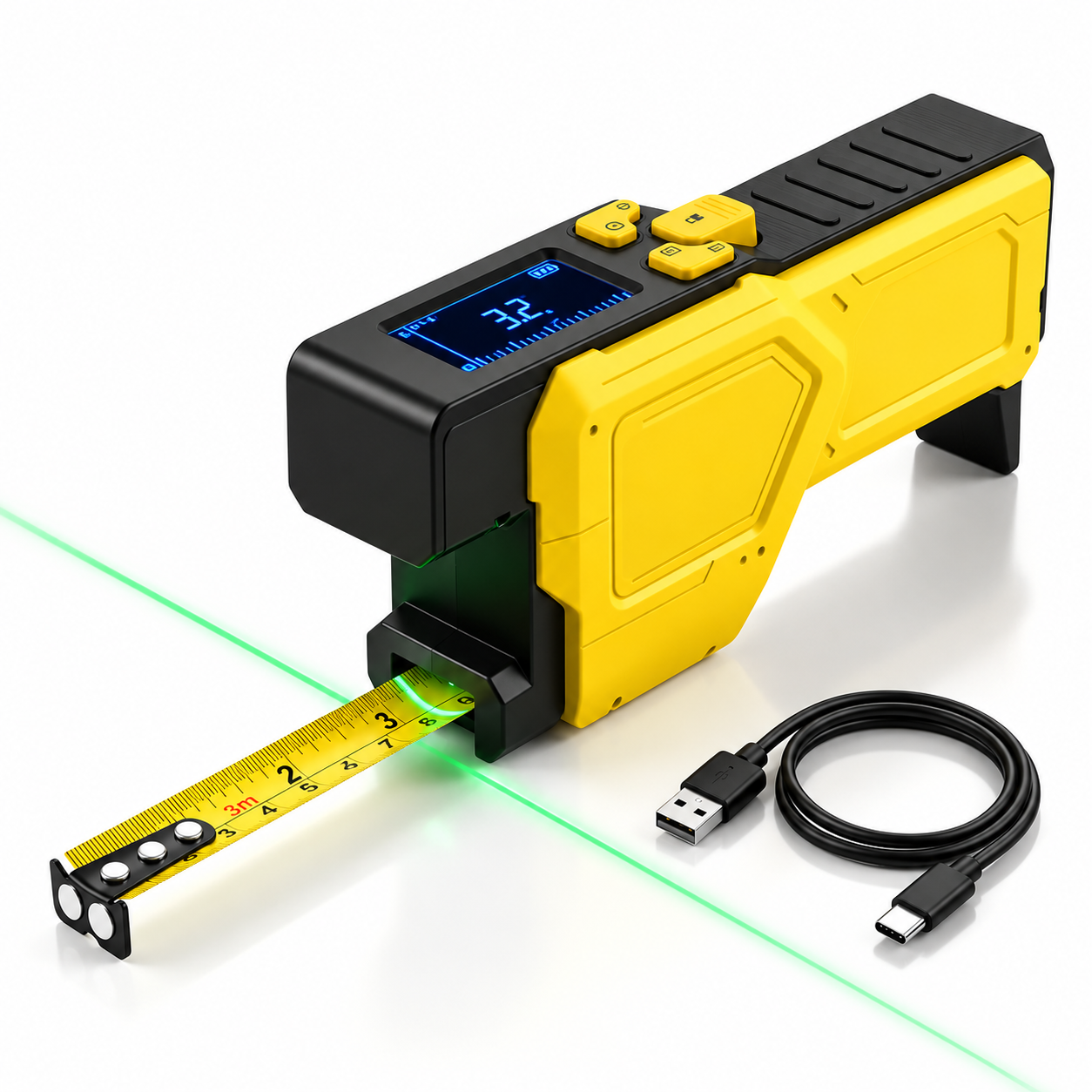 Digital Laser Tape Measure with LCD Display