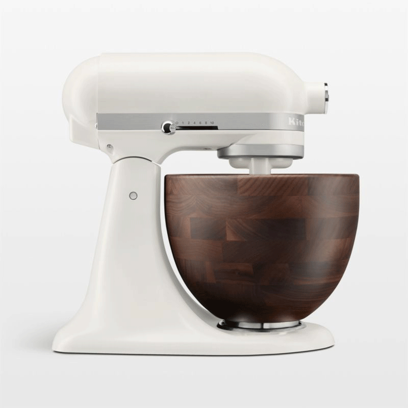 Premium 5-Quart Tilt-Head Stand Mixer with Natural Walnut Bowl