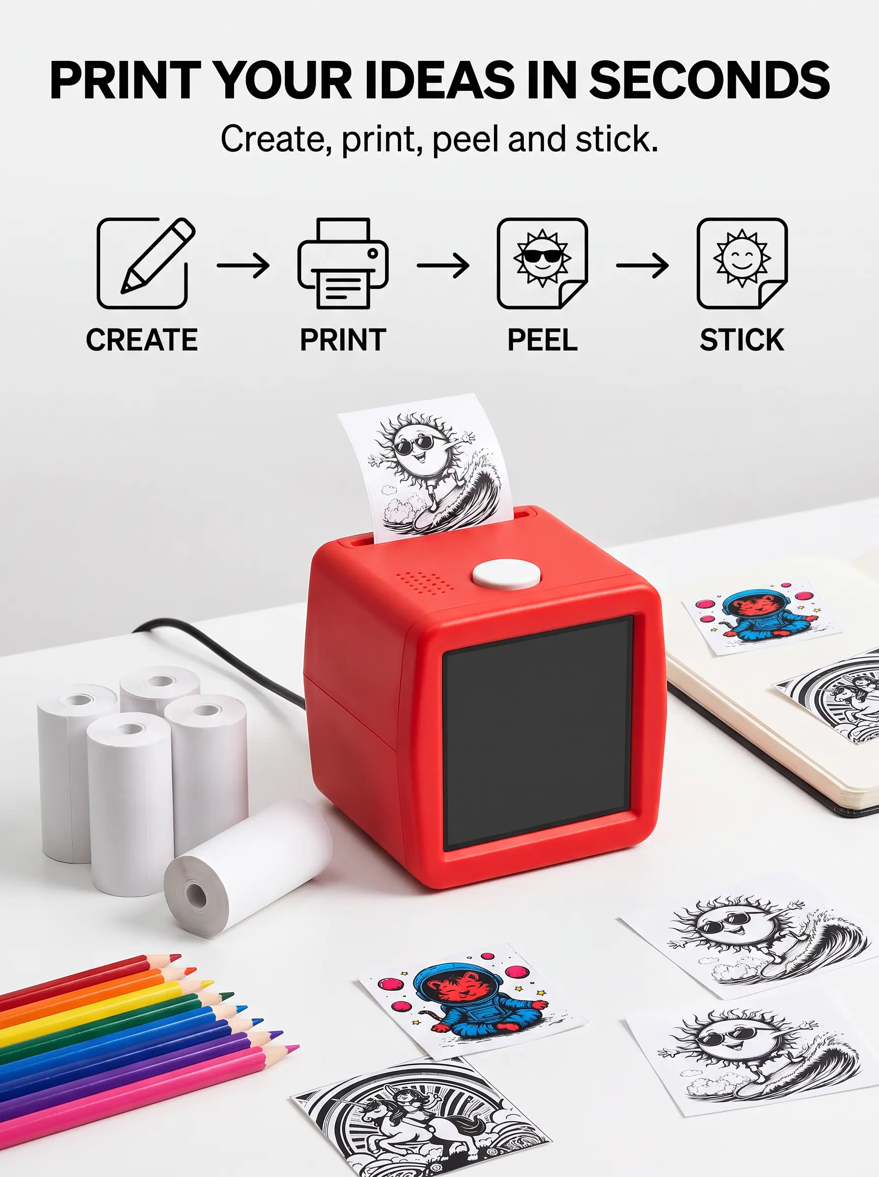 Create Print Peel Stick