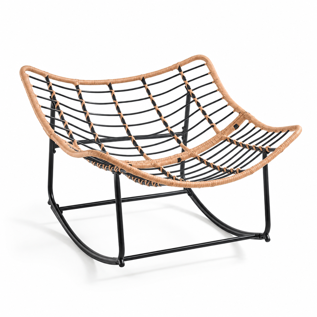 Oversized Wicker Outdoor Rocking Chair