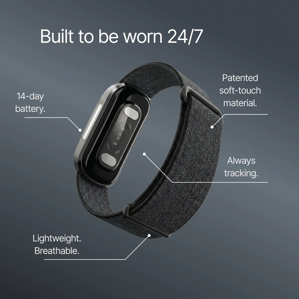 Close-up of the wearable band and its design details