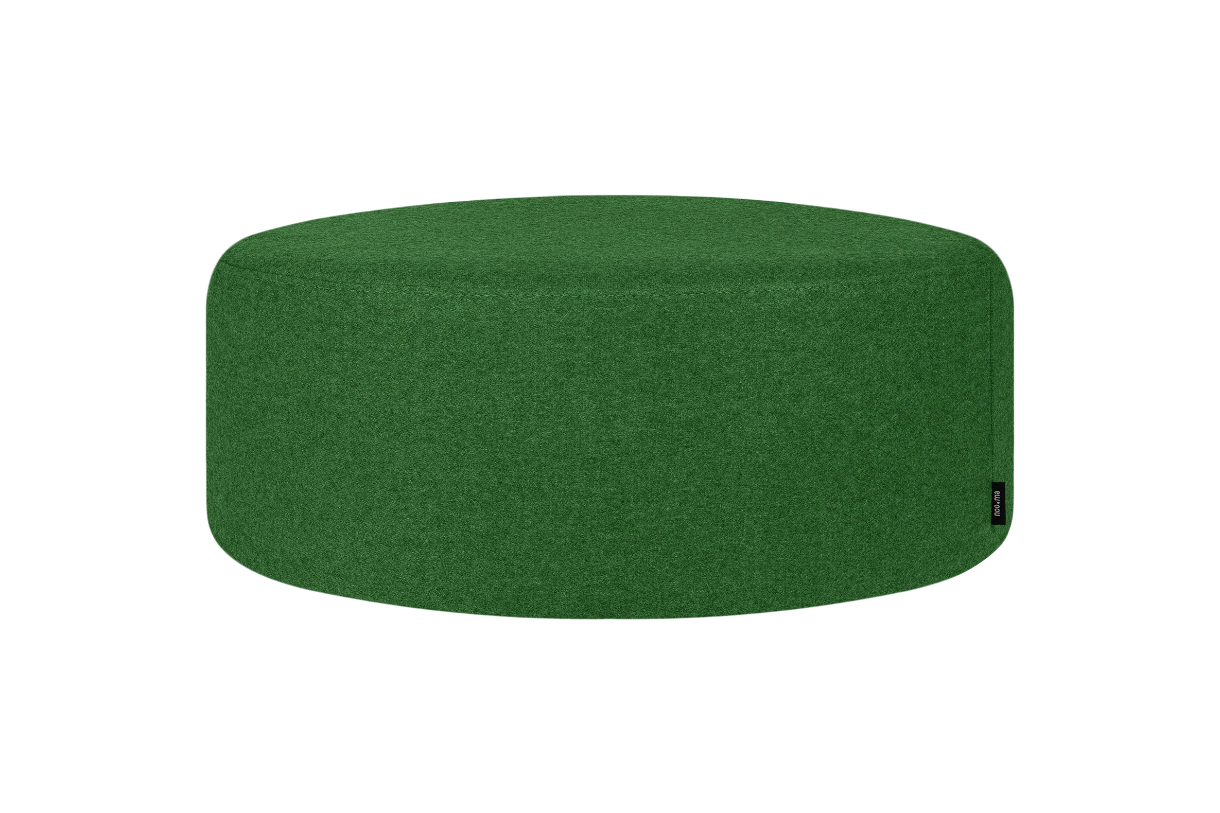 Wide Beige Bouclé Pouf Coffee Table with Cloud-Inspired Design