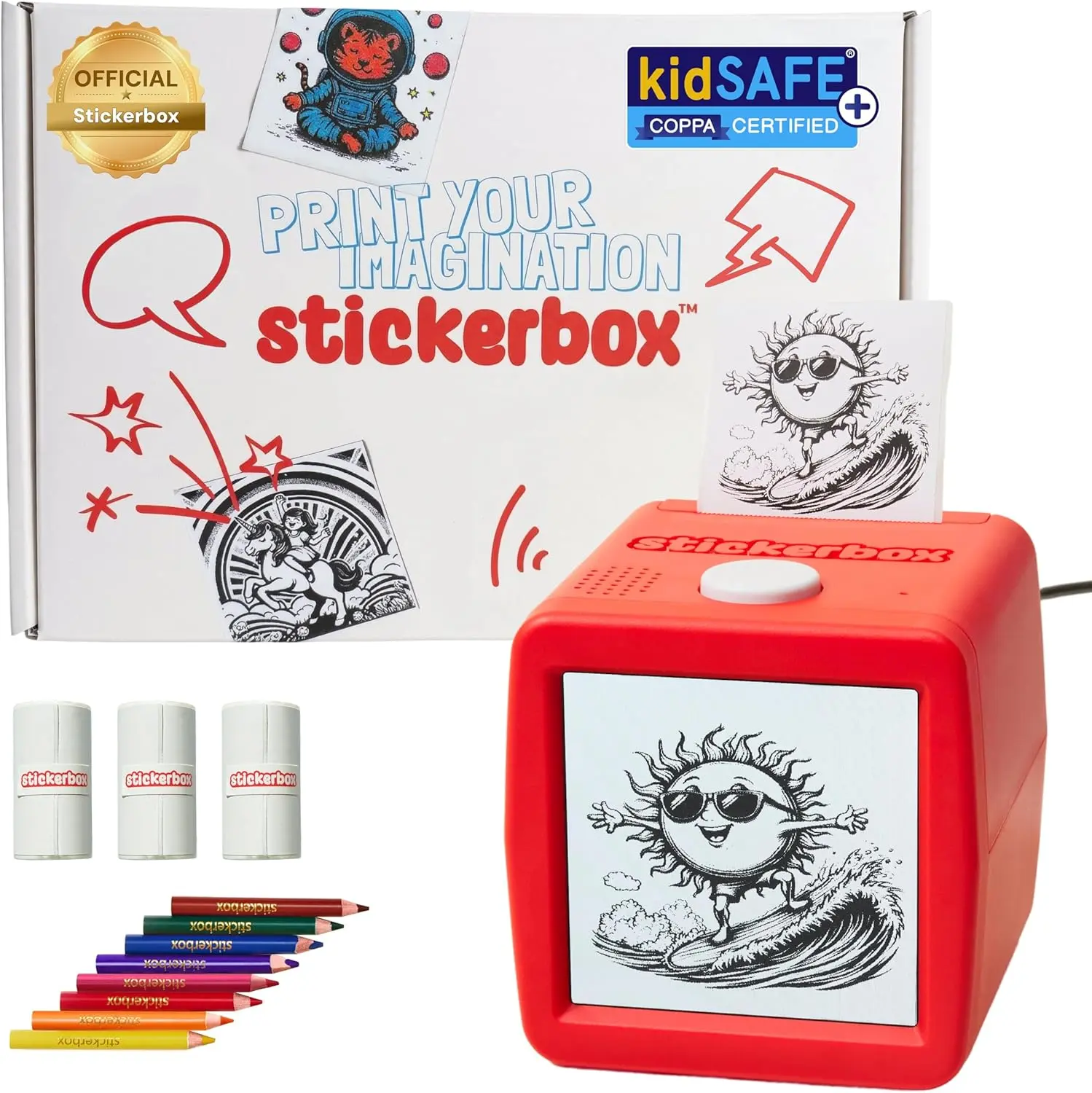 ✨ AI-Powered Coloring Stickers – Creative Black & White DIY Set