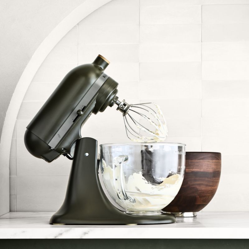 Premium 5-Quart Tilt-Head Stand Mixer with Natural Walnut Bowl
