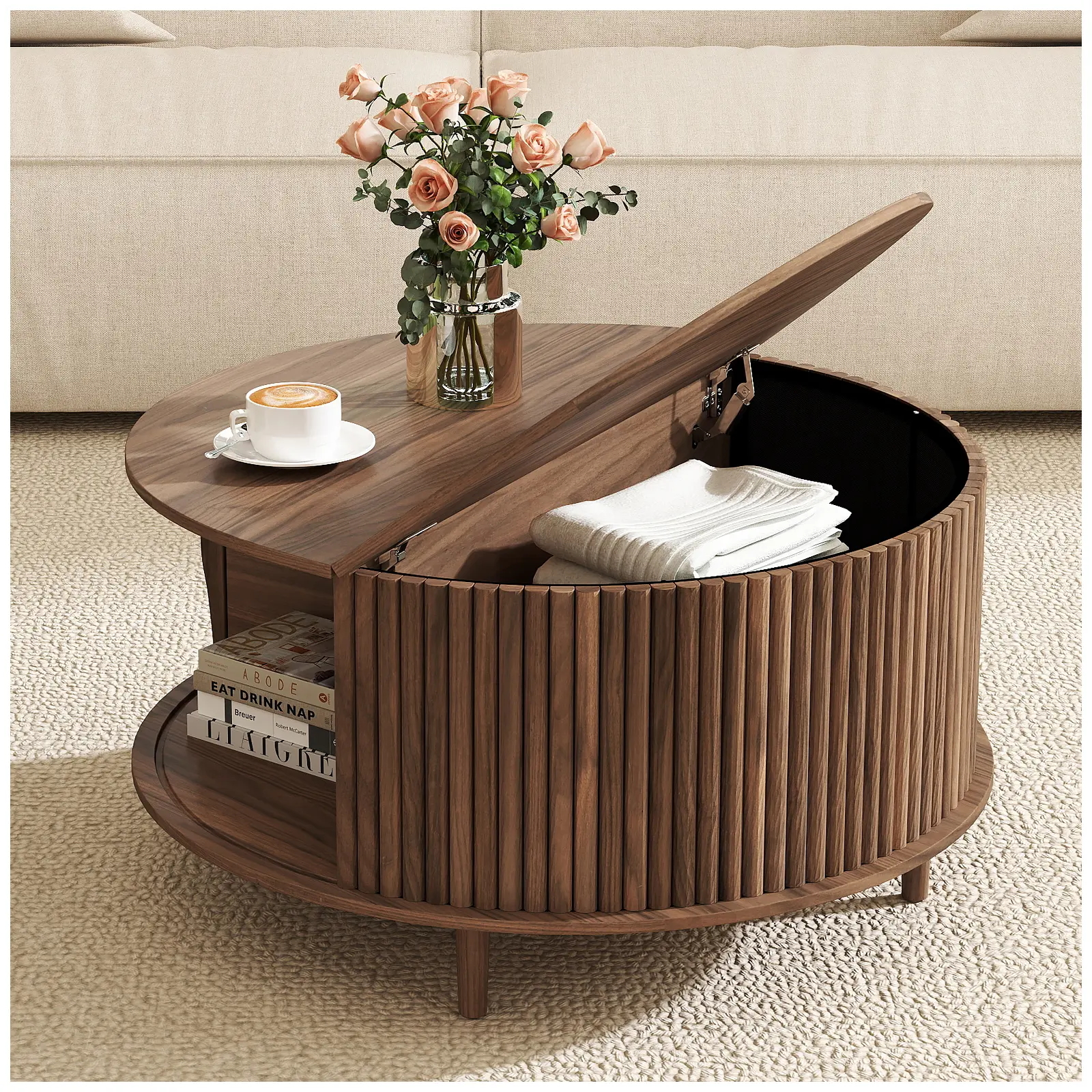 Mid-Century Modern Coffee Table with Storage