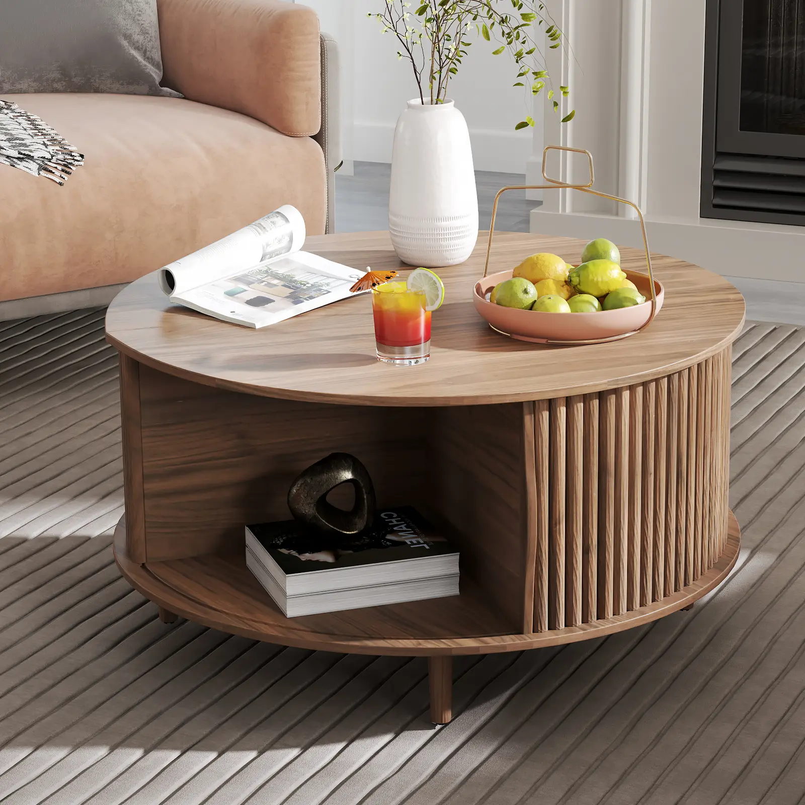 Mid-Century Modern Coffee Table with Storage