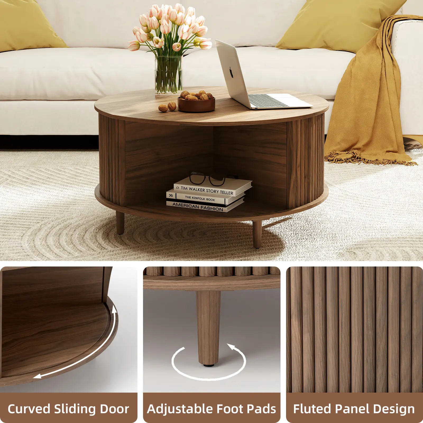 Mid-Century Modern Coffee Table with Storage