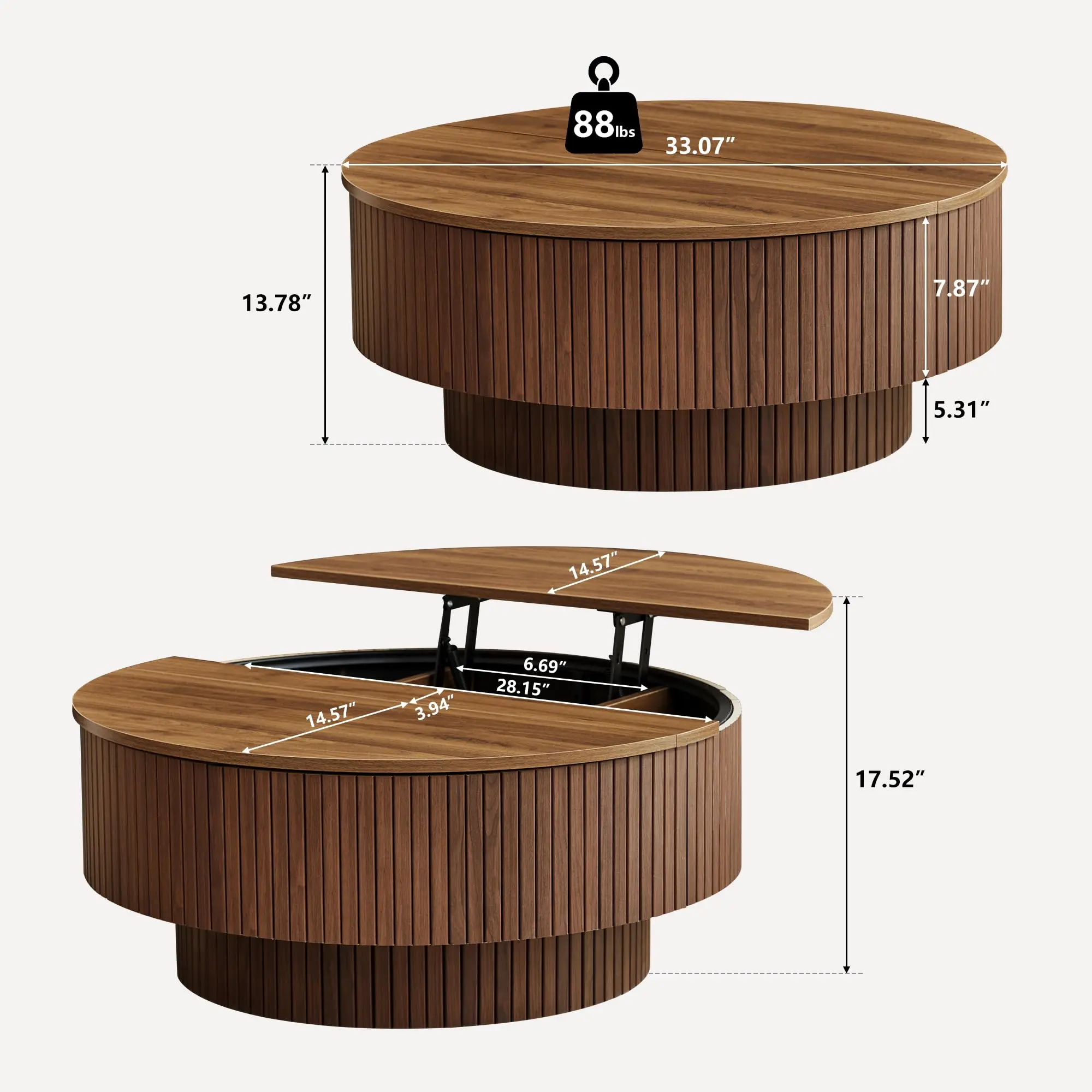 Mid-Century Modern Coffee Table with Storage