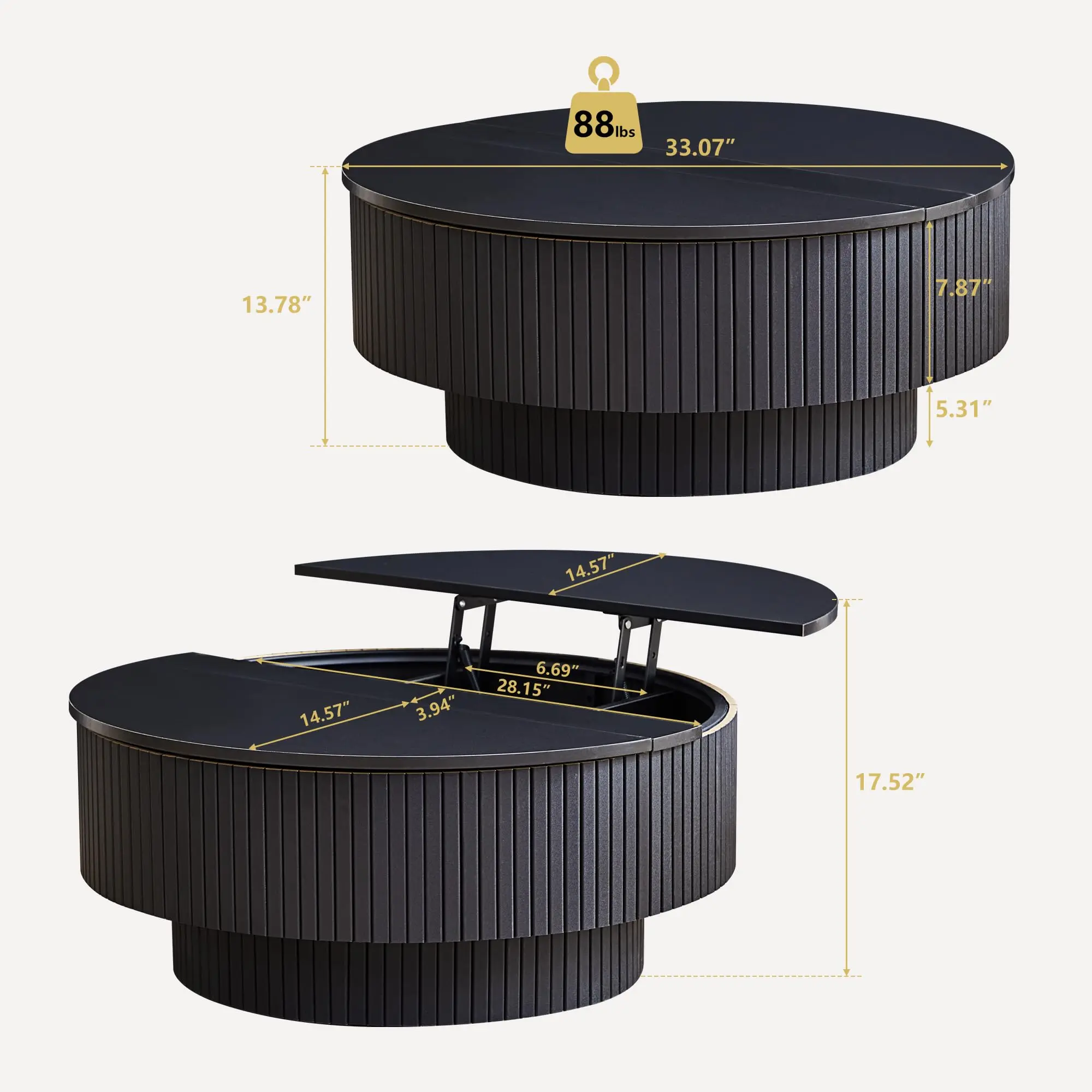 Mid-Century Modern Coffee Table with Storage
