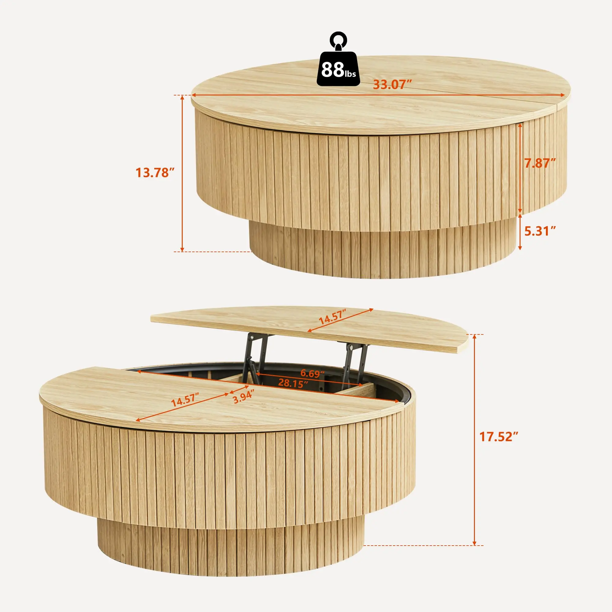 Mid-Century Modern Coffee Table with Storage