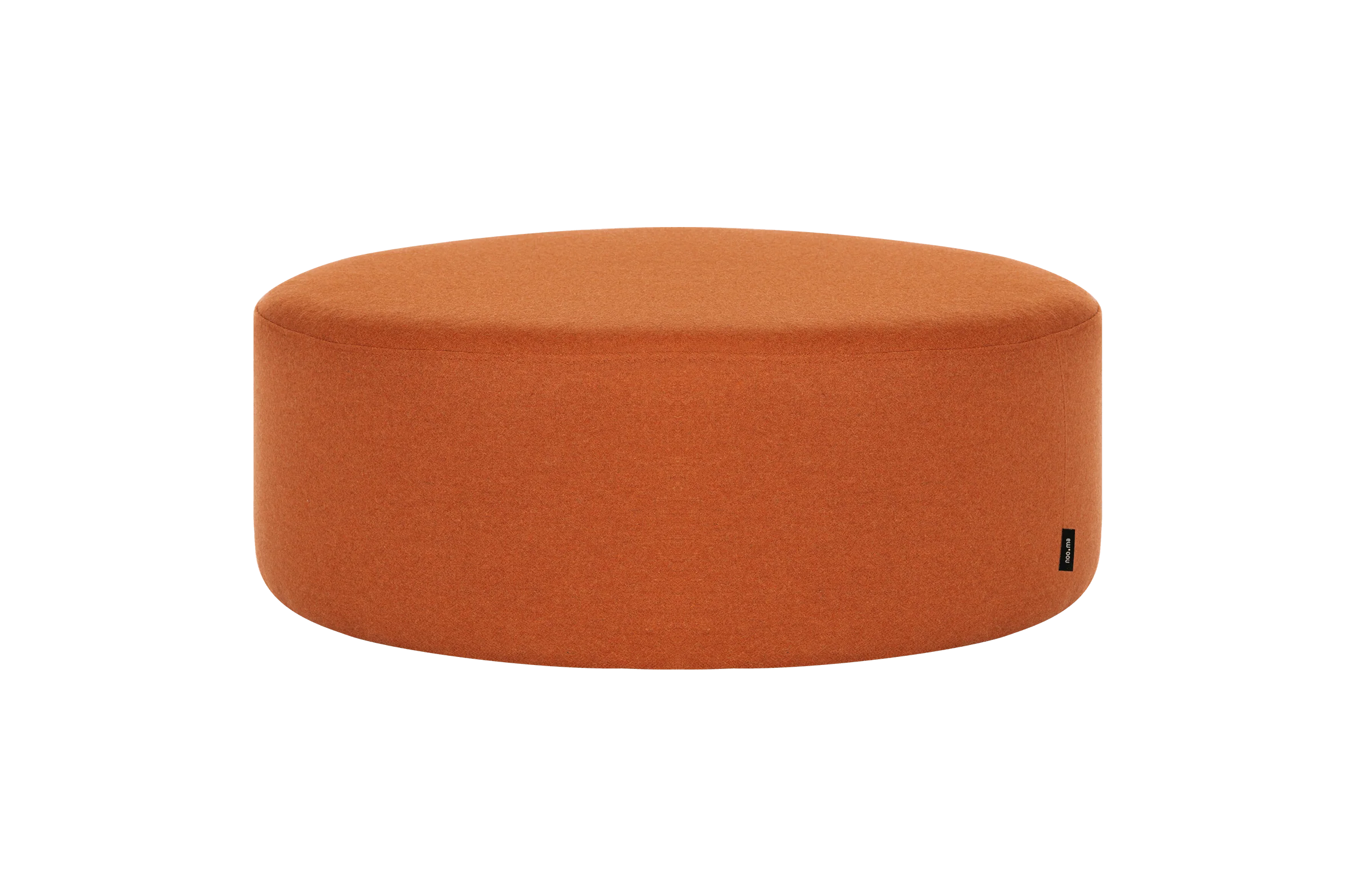 Wide Beige Bouclé Pouf Coffee Table with Cloud-Inspired Design