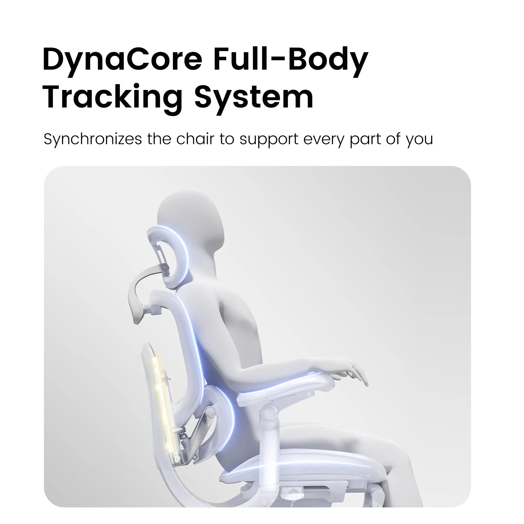 Full Body Adaptive Ergonomic Office Chair with 8D Adjustable Armrests and Dynamic Lumbar Support
