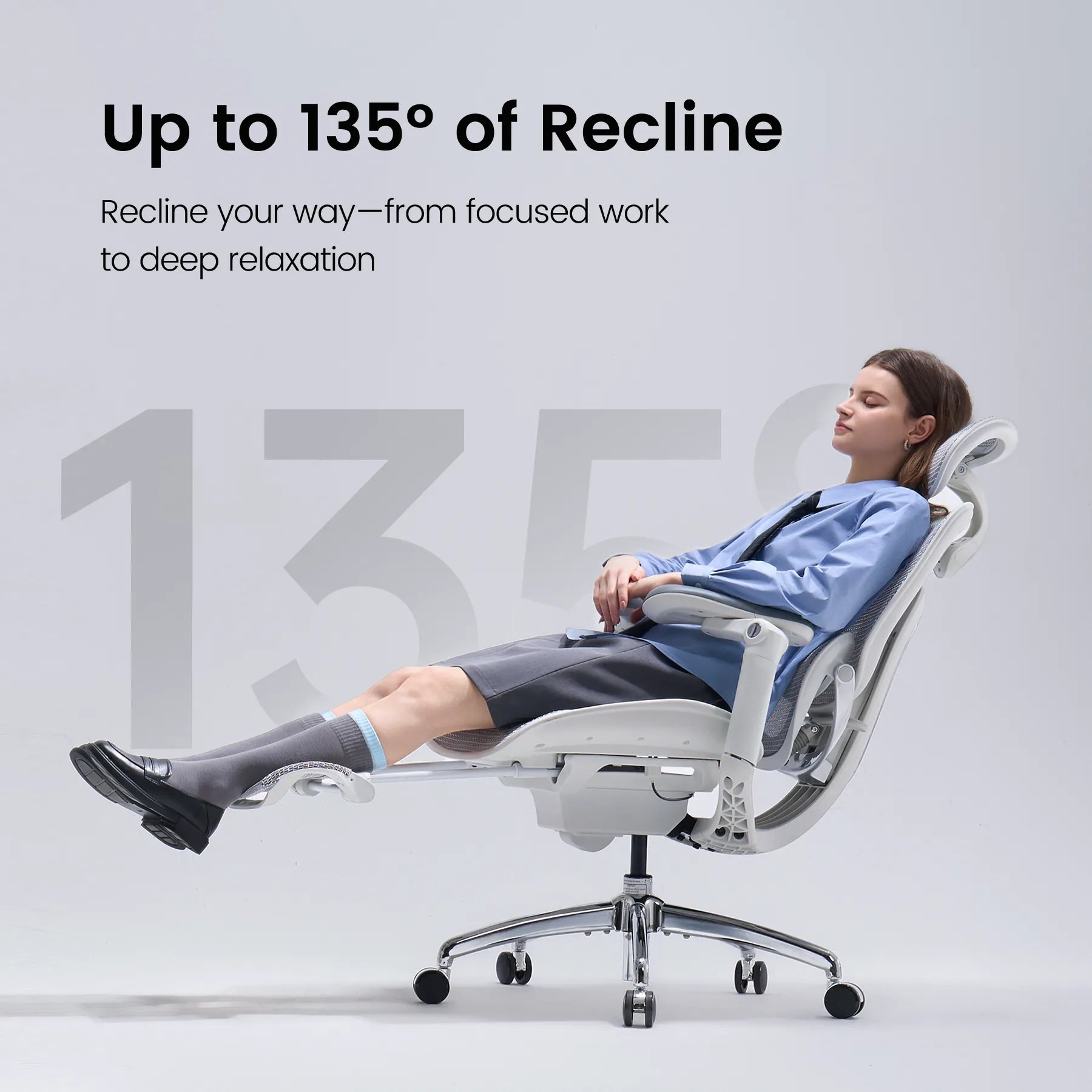 Full Body Adaptive Ergonomic Office Chair with 8D Adjustable Armrests and Dynamic Lumbar Support