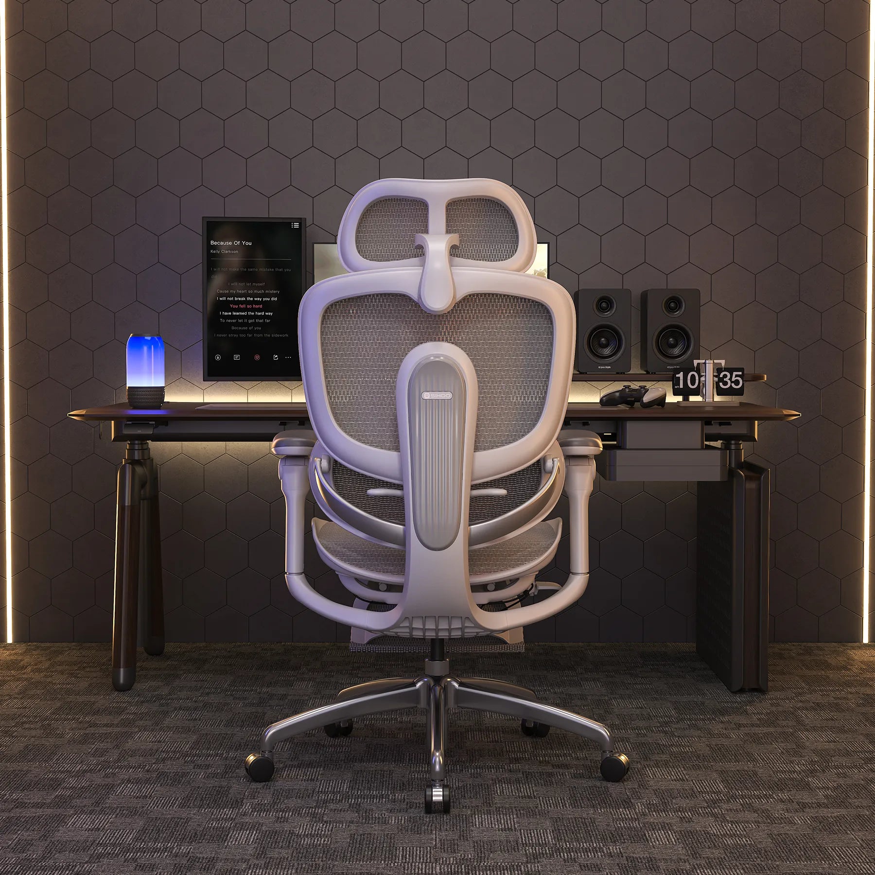 Full Body Adaptive Ergonomic Office Chair with 8D Adjustable Armrests and Dynamic Lumbar Support