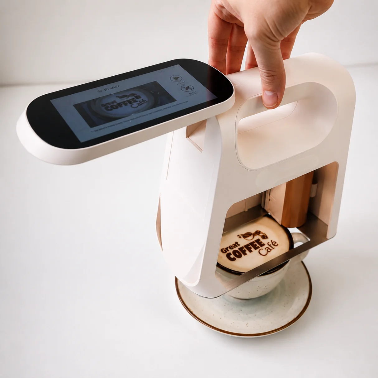 Smart Portable Food Printer with Camera Positioning and Touchscreen