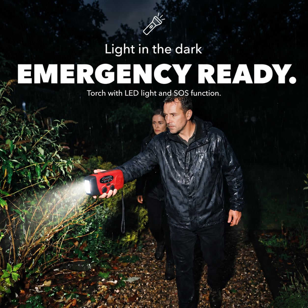 Portable Emergency Radio with Solar & Hand Crank Charging