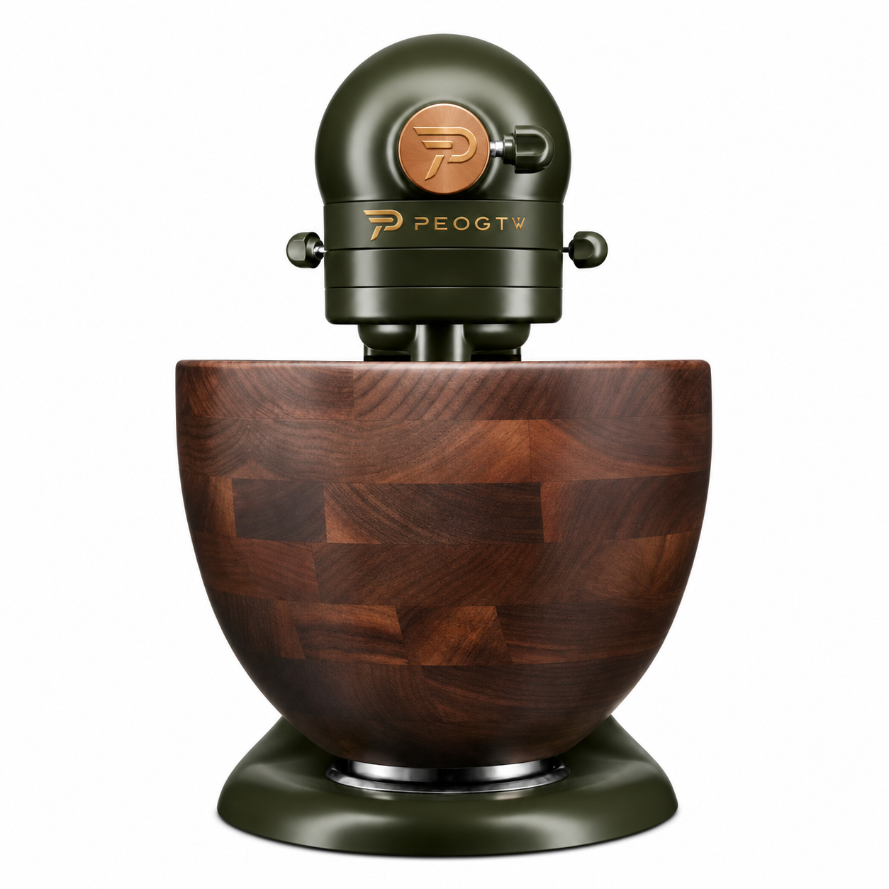 Premium 5-Quart Tilt-Head Stand Mixer with Natural Walnut Bowl
