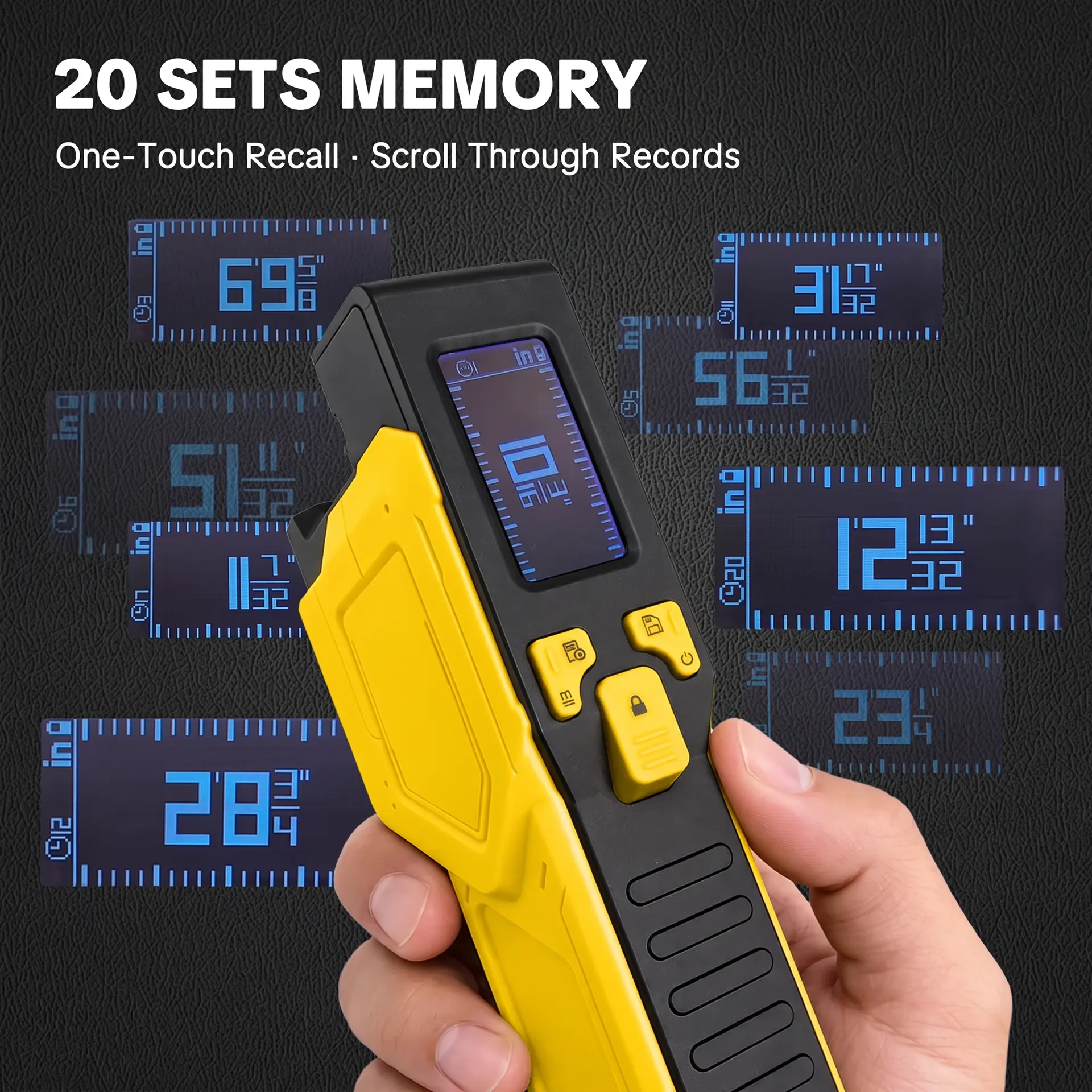 Digital Laser Tape Measure with LCD Display