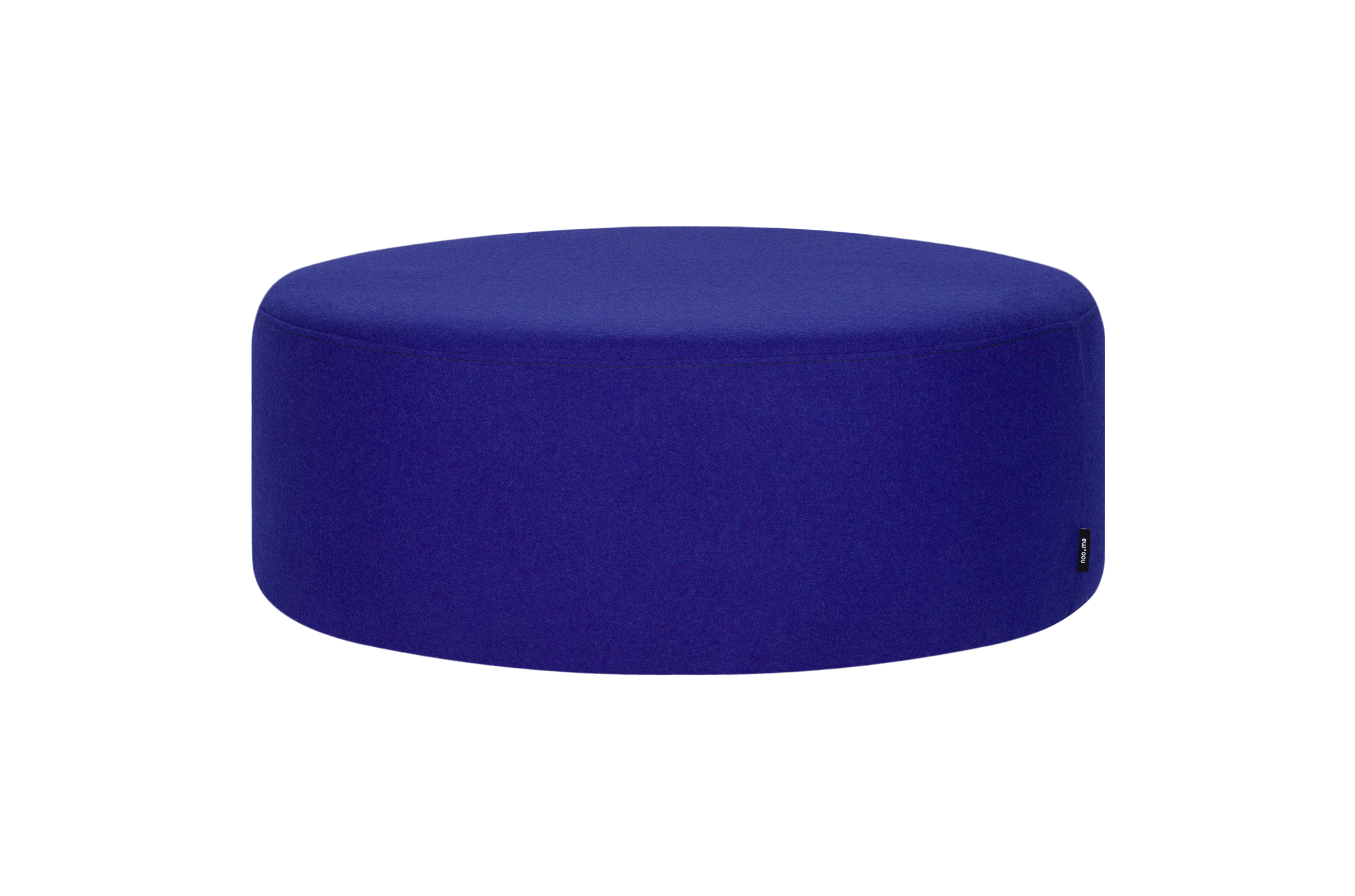 Wide Beige Bouclé Pouf Coffee Table with Cloud-Inspired Design