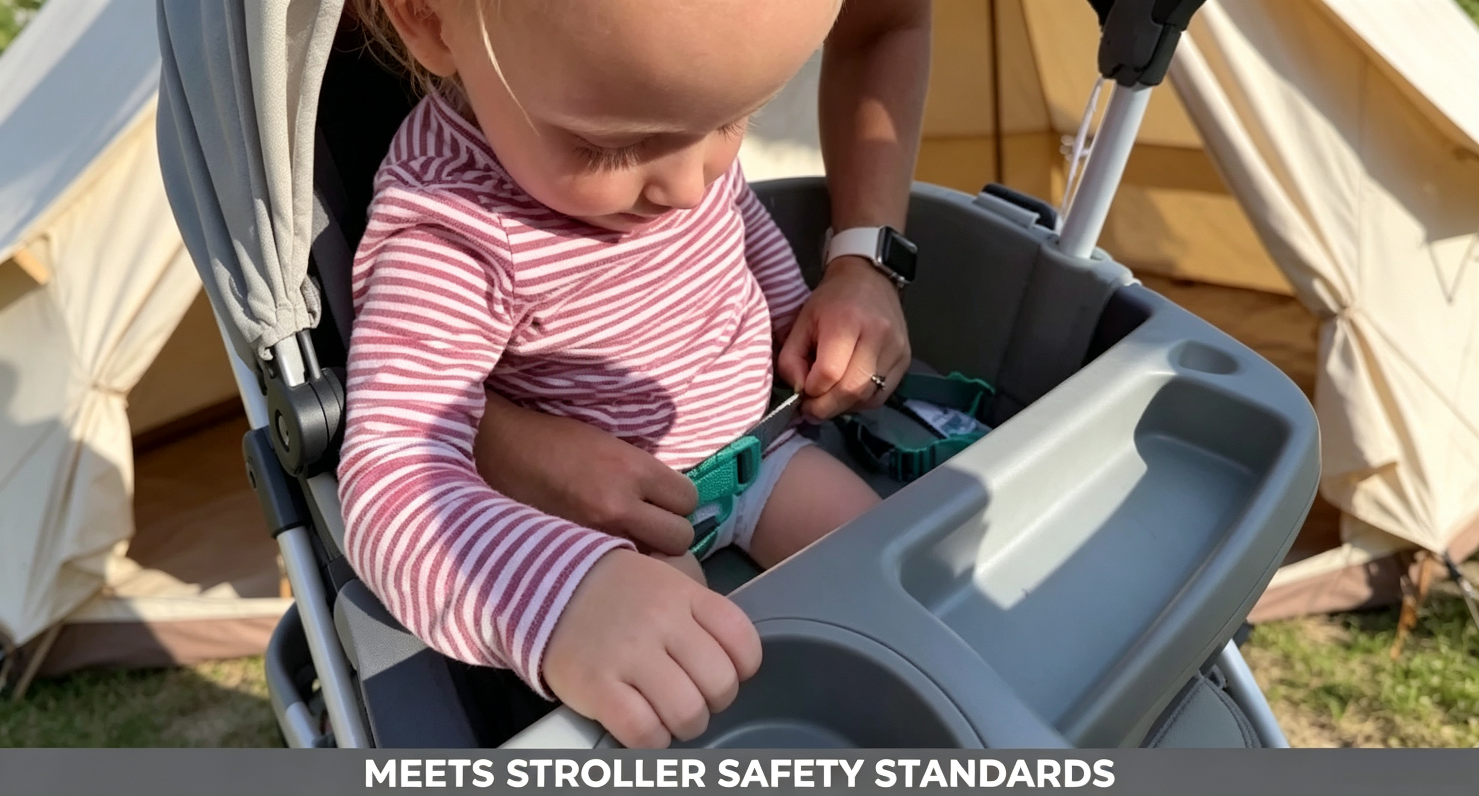 Hybrid Stroller Wagon, Holds Up To 4 Kids, Built‑In Insulated Cooler, All‑Terrain 9‑Inch Tires, 180° 5th‑Wheel Steering, Bench Seating For Beach Park Camping Outdoor Family Use