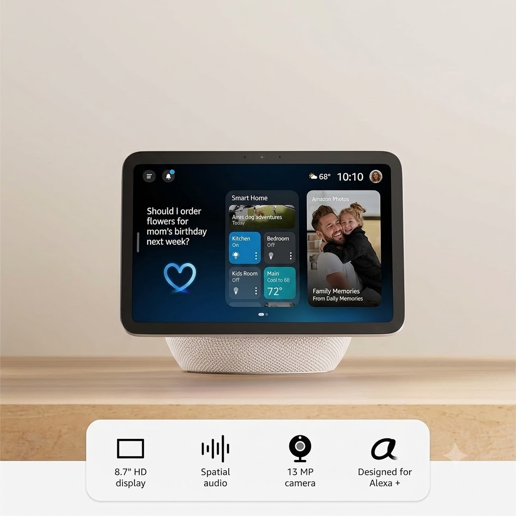 8.7-Inch HD Smart Tablet - Newest Edition with Vibrant Display & Spatial Audio
