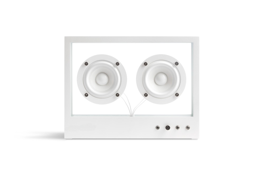 Transparent Speaker Timeless Aluminium and Tempered Glass Design - Bluetooth and Cable