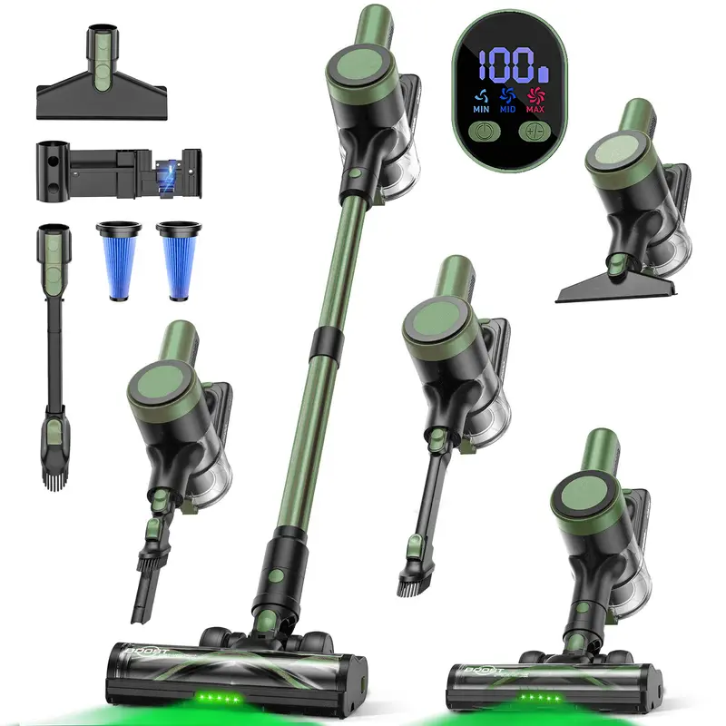 VICEASE Cordless Vacuum Cleaner - 450W, 33Kpa, LED Display