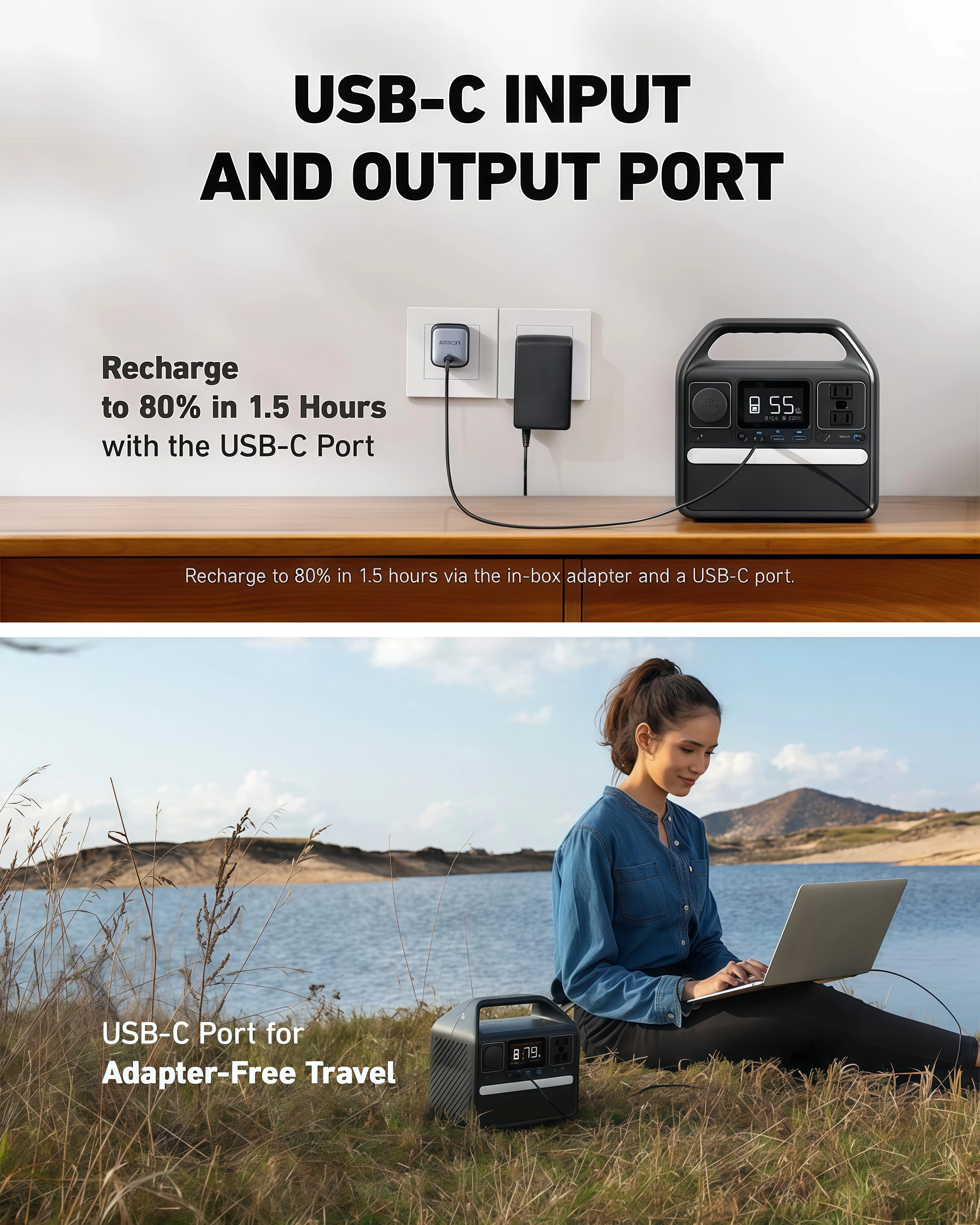Portable outdoor power supply - 256Wh | 200W