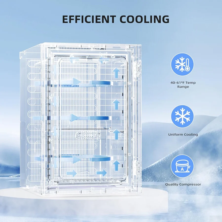 Premium 2-in-1 Mini Fridge | Skincare, Cosmetics & Beverage Cooler