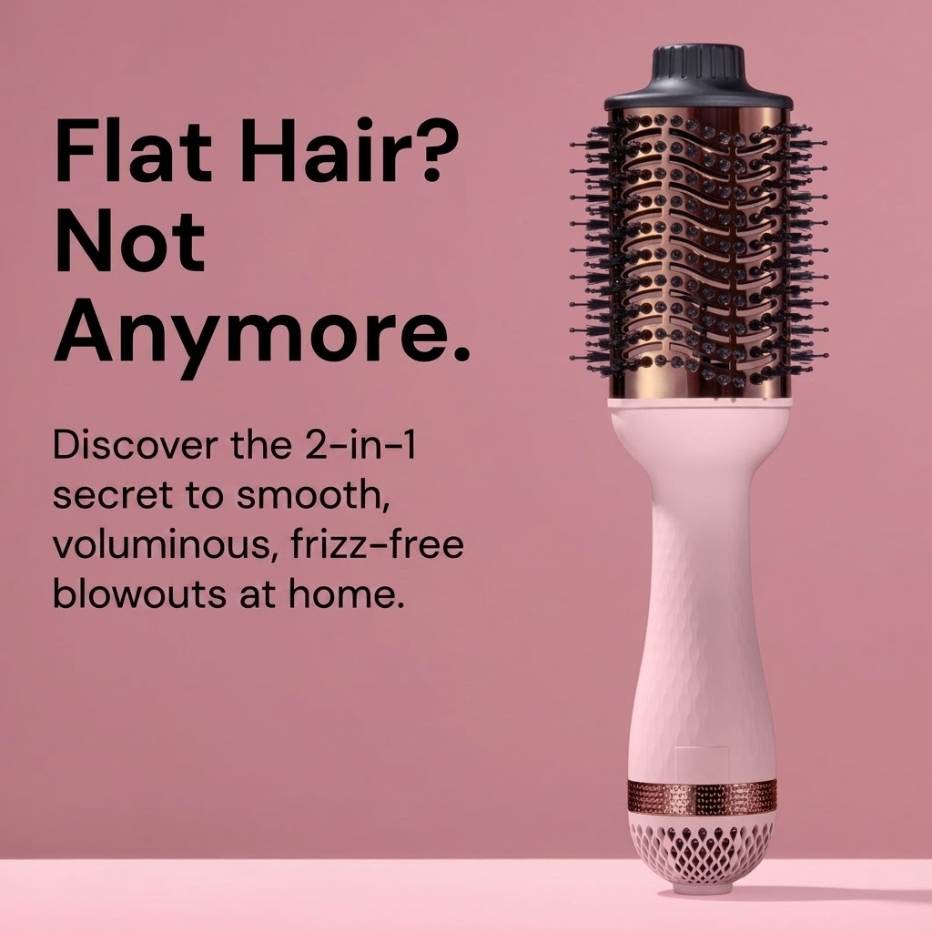 2-in-1 Titanium Blow Dryer Brush