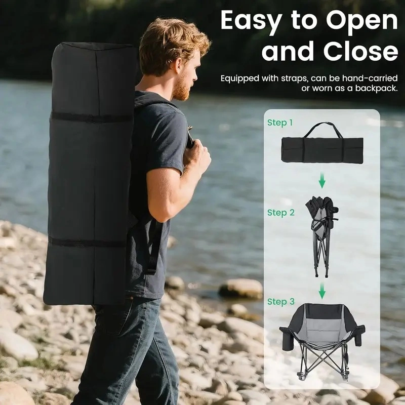 MOPHOTO XXL Oversized Rocking Camping Chair - 400 lbs Support