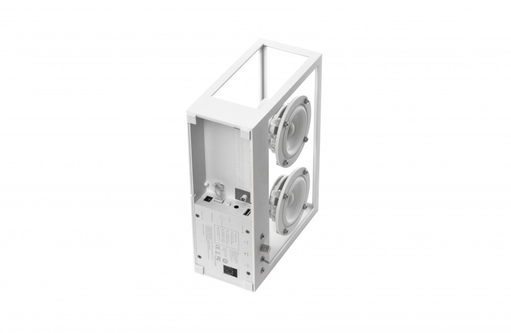 Transparent Speaker Timeless Aluminium and Tempered Glass Design - Bluetooth and Cable