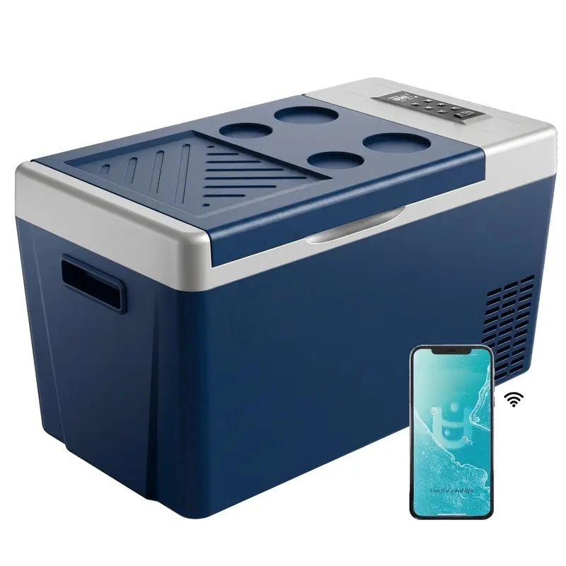 35L 12V Portable Dual Zone Refrigerator, Compact Car Cooling Fridge for Camping, RV, Road Trip & Outdoor Use