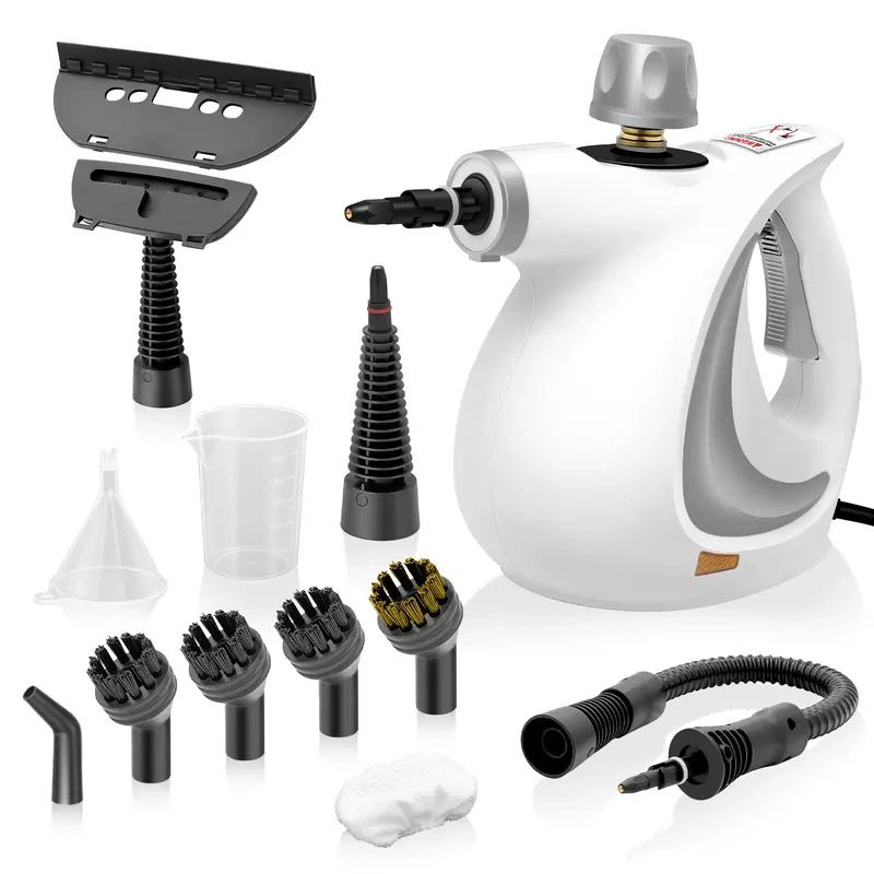 Handheld Steam Cleaner, 1050W High‑Pressure Steam Cleaning Tool, 12‑Piece Accessory Kit, Chemical‑Free for Home Kitchen Bathroom Car Interior Cleaning