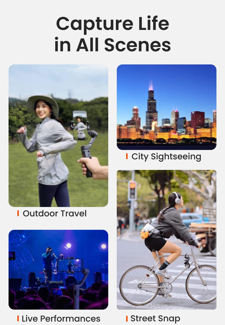 hohem iSteady X3 SE Gimbal Stabilizer for iPhone & Android, Smartphone Foldable Gimbal with Detachable Remote Control, Portable Foldable 3-Axis Phone Gimbal for Android & iPhone17 series, Ideal for Travel Vlogging