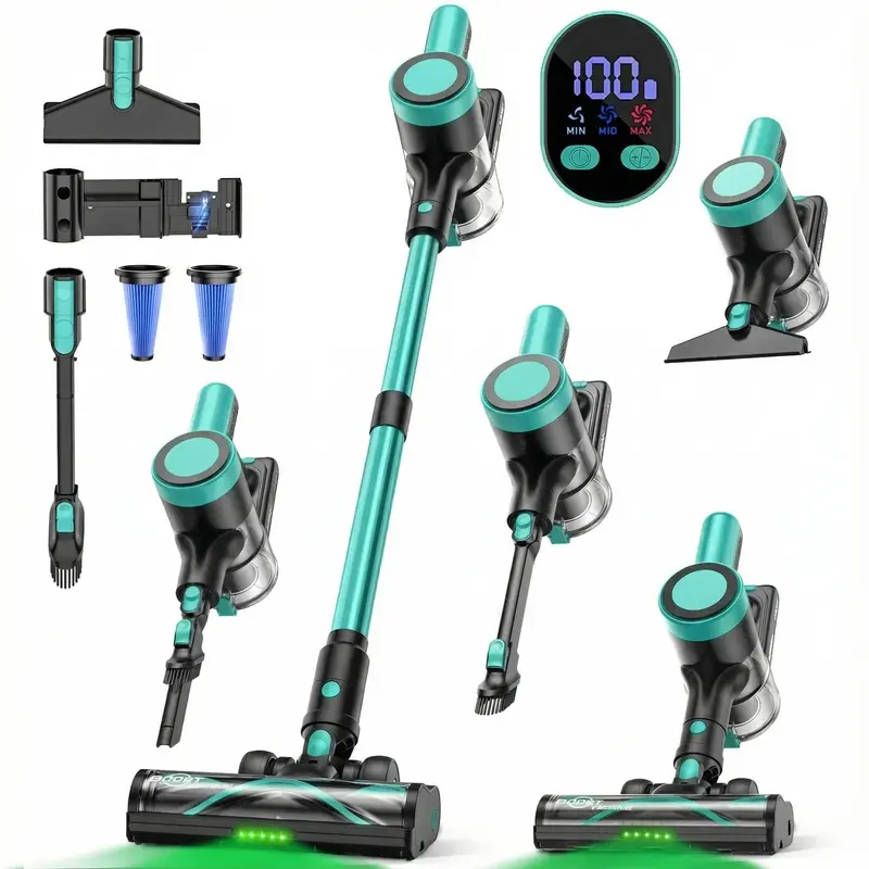VICEASE Cordless Vacuum Cleaner - 450W, 33Kpa, LED Display