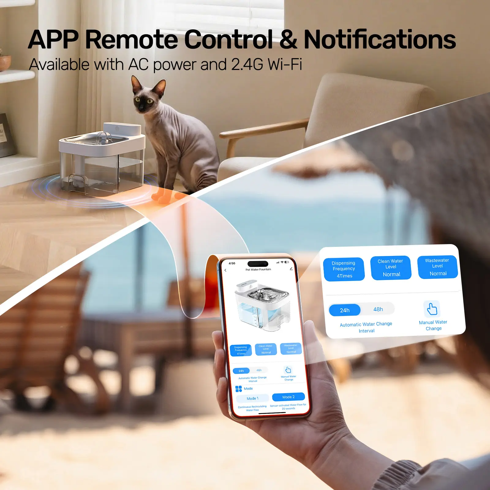 Smart Hydration for Happy Cats: Wi-Fi Controlled & Fully Wireless